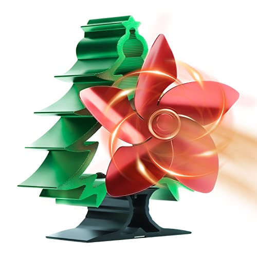 Wood Stove Fan 5 Blades Fireplace Fan,Heat Powered Stove Fan for Wood Burning/Log Burner,Thermoelectric Eco Non Electric Fan,Wood Pellet Stove Fireplace Accessories