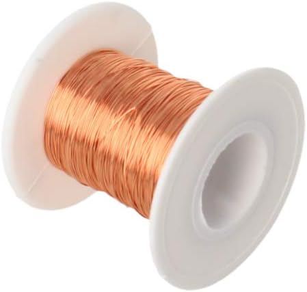 Fielect 0.57mm Inner Dia Magnet Wire Enameled Copper Wire Winding Coil 164Ft Length QZ-2-130 Model Widely Used for A Variety of Motors