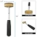 The Beadsmith Brass Head Mallet - Metal Elements - 9.5 Inches long, 1LB head with a 24mm Face - Brass & Sheet Metal Hammer for Dapping, Chasing & Light Stamping
