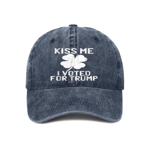 Casual Dad Hat,Republican St Patricks Day Kiss Me I Voted for Presisent Baseball Cap for Adults