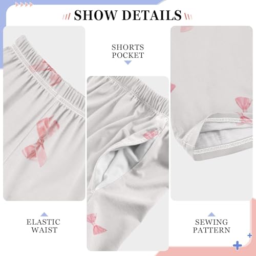 Watercolor Bow Boys Pants Boys Athletic Pants Long Pant for Boywith Pockets Wide-Leg Size 6-14Y4