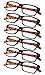 6-Pack Reading Glasses with Spring Hinges Readers for Man and Women Professional Tortoise Arm