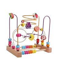 Educational Wooden Bead Maze Toy for Children's Learning Development, Fruit A