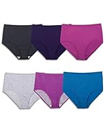Fruit of the Loom Women s Fruit Loom Women's 6 Pack Comfort Covered Cotton Panties Briefs, Assorted, 14 US