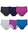 Fruit of the Loom Women's 6 Pack Comfort Covered Cotton Brief Panties, Assorted, 6