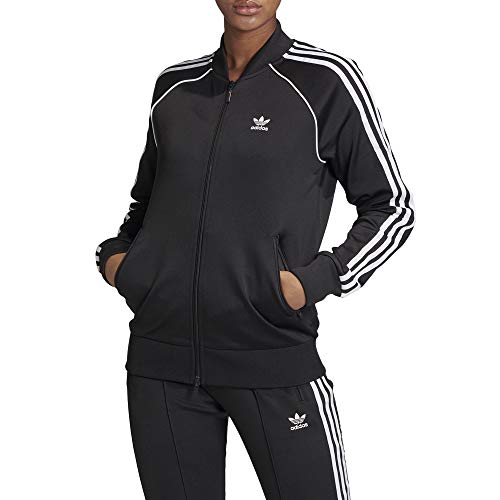 adidas Damen Jacke Primeblue SST Originals, Black/White, 34