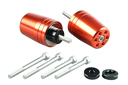 ポッシュ(POSH) バイク用品 ハンドルバーエンド ウルトラヘビーバーエンド ホンダ/スズキ純正ハンドル用 M6タイプ CB1300SF/SB | CB400SFなど ディープオレンジ 031979-14-10