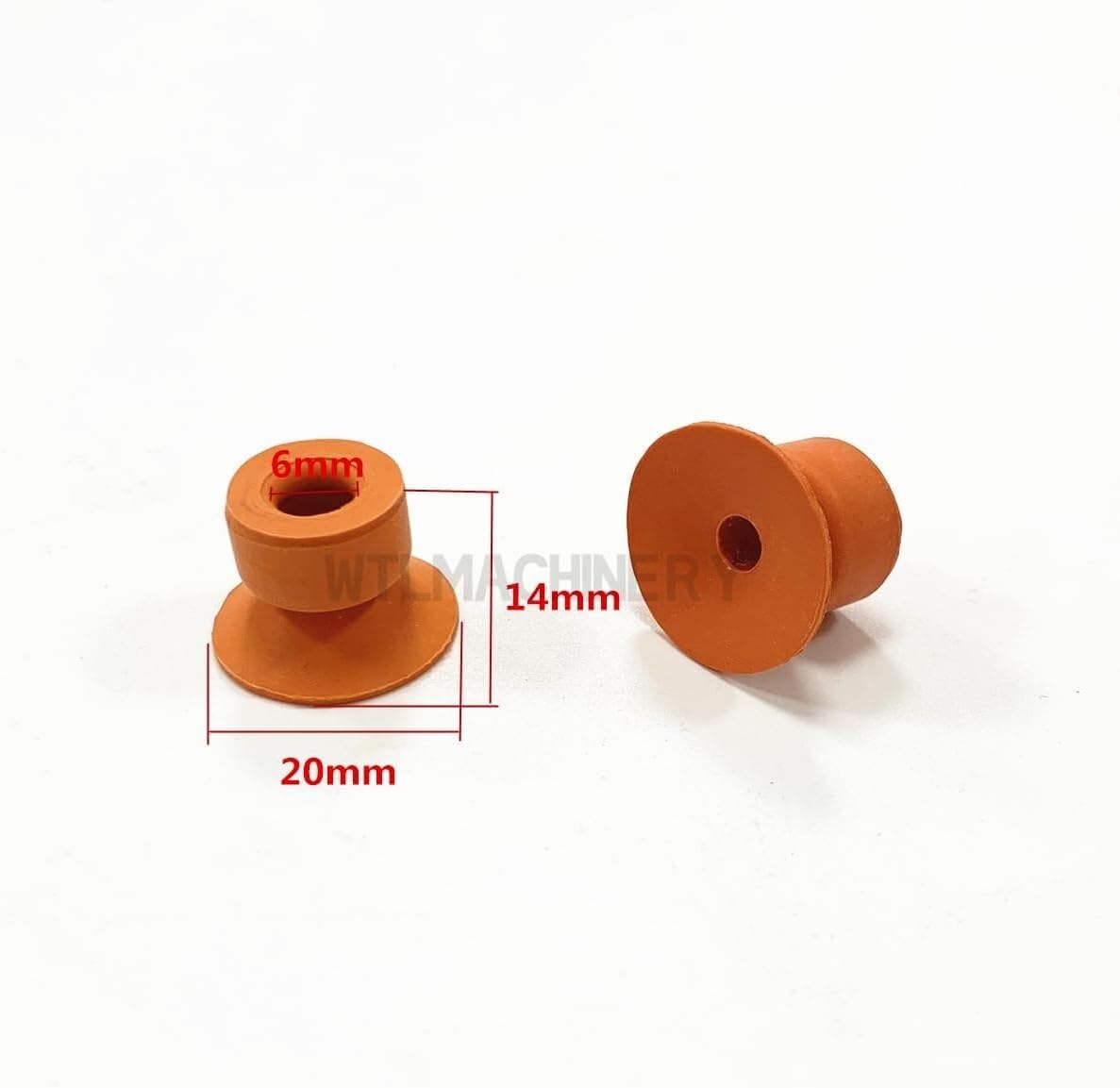 100pcs Orange Rubber Sucker for Book Binding Machine Printer Parts