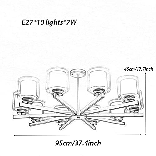 Lampadario sputnik, vernice in ferro battuto