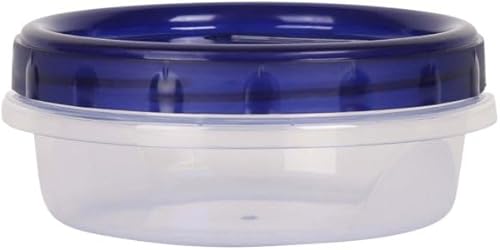 8 onzas  Azul  4 unidades Contenedores de almacenamiento de alimentos con tapa giratoria a prueba de fugas, recipientes herméticos de almacenamiento
