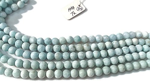 7mm Smooth Round larimar Beads, Length 40cm larimar
