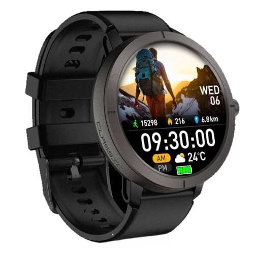 AlphaSportt Premium Smartwatch Beyerwerk mit 170+ Sportmodi, 14 Tage Akku & 5ATM Wasserschutz – Kompatibel mit Apple & Android (Titanium Gray)