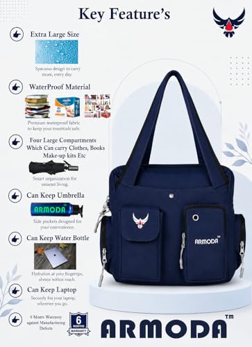 Image of ARMODA Double Pockets Glamour: Stylish Shoulder Bag for Ladies