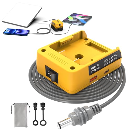 Deckit Starlink Mini Battery Adapter 5ft 18AWG Starlink Battery Adapter Power Accessory 18V-20V Lithium Batteries Compatible with DeWalt/starlink Accessories