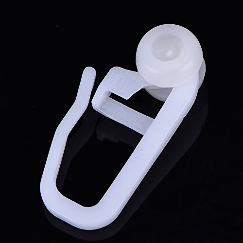Hotop 50 Pack Plastic Curtain Fastener for Track Type Curtain, White, 1x0.39x0.51in (LxWxH), 27g, 50 Pieces - Image 6