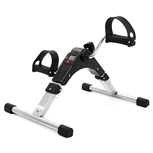 ERHANG Faltbares Mini-Pedal-Heimtrainer - Tragbares Arm- / Bein-Training Radfahren Fitness Mit LCD-Display Und Einstellbarem Widerstand, Rehabilitationstraining Für Drinnen Und Draußen Cover