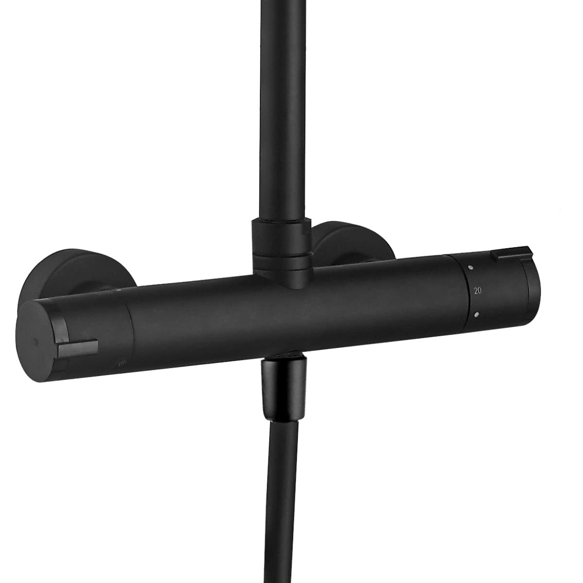 Essebagno Columna de ducha Kissy negra con termostato - Negra
