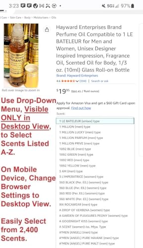 HYWD Enterprises Cologne Oil Compatible to HUGO BO...SS for Men, Fragrance Rendition, Eau de Parfum, 1/3 oz. (10ml) Glass Roll on - Thumbnail 2