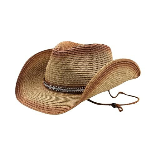 Generisch Paquete de muestra Panamá Sombrero de vaquero Sombrero de verano Sombrero Panamá Sombrero de paja del sol con ala ancha Sombrero de playa Sombrero de verano Mujer Gorra de sol Mujer Cowboy