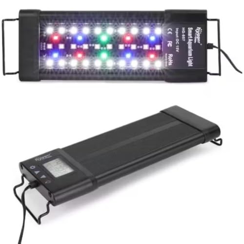 hygger Auto On Off LED Aquarium Light Extendable...