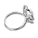 Yoursfs Blue Halo Silver Engagement Rings for Women Big Fashion Statement Sapphire Rings Size 9.5