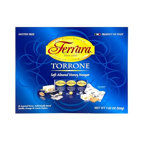 Ferrara Torrone, Almond Honey Nougat Candy, 7.62-Ounce Boxes (Pack of 4)