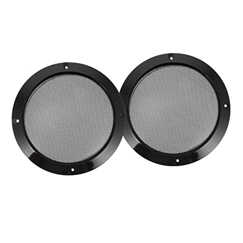 KOMBIUDA 2個スピーカーグリルカバー 鉄製ネットカバー 軽量設計で取り付け簡単 トランペットスピーカー保護用 カーラジオ 拡声器対応