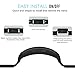 MoKo Watch Band Compatible with Samsung Gear Fit2 / Gear Fit2 Pro, Soft Silicone Replacement Sport Band for Samsung Gear Fit 2 SM-R360 / Fit 2 Pro Smart Watch, BLACK (Fits 5.90