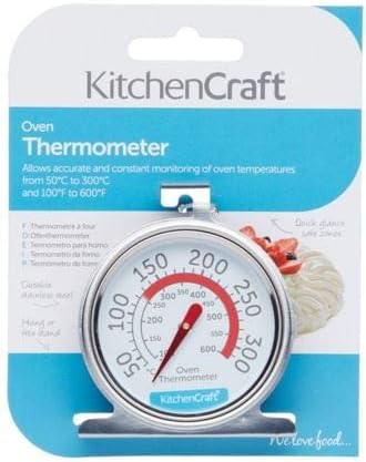 KitchenCraft KCOVENTH Oven Thermometer, Stainless Steel, 6.5 x 8 cm, Silver