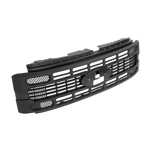 ALMULOO Front Bumper Grill Compatible with 2023-2025 Ford F250 F350 F450 F550 Super Duty Grille Assembly Black Painted Plastic(ABS) Replacement for PC3Z8200AB FO1200728 by ALMULOO - Image 8