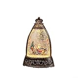 Zilimontt Weihnachtsdekoration, LED-Teelichtkerzen mit Weihnachtsmann, Elch, Schneemann-Muster,...