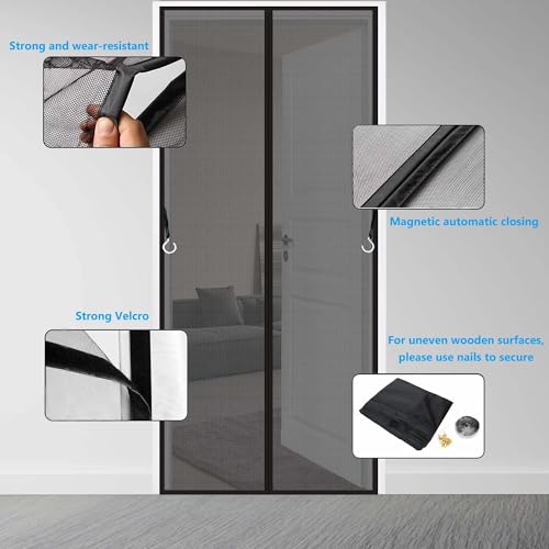 Moustiquaire porte fenetre magnetique stop insectes ventilation naturelle