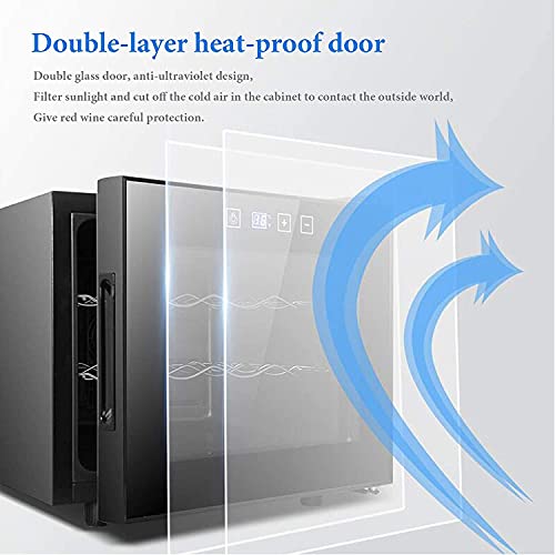 XDLEDMKIZ Nevera para vinos doméstica con Capacidad para 12, 16 y 20 Botellas, vinoteca Independiente, Bodega de Temperatura Constante con Puerta de Cristal, vinoteca de temperatur - imagen 4
