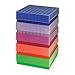 Argos R3120 Orange Polypropylene 81 Place Microcentrifuge Tube Freezer Storage Box with Clear Lid for 0.5/1.5/2.0mL Microcentrifuge Tubes (Pack of 5)