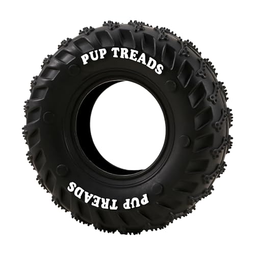 PETFROH Dog Chew Toy for Aggressive Chewers Heavy Duty Rubber Tire for Medium Large Dogs