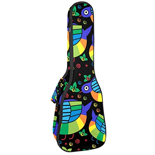 Sac rembourré 10 mm ukulélé ténor robuste avec poches accessoires et motifs