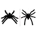GOCROWN Black Small Realistic Hairy Plastic Fake Spiders Scary Joke Prank Toy for Party Favors Decoration, 16 Counts by