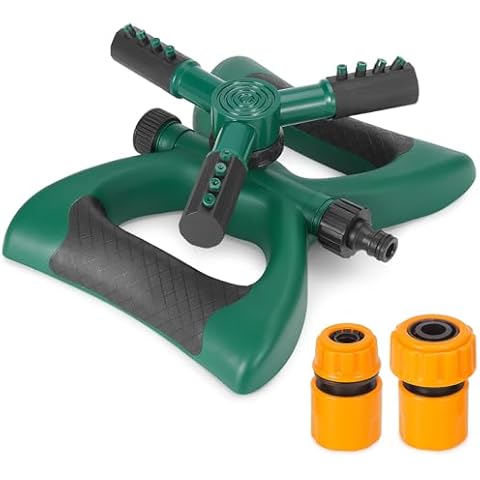 XPEOO Garden Sprinkler for Lawn,Upgrade Water Sprinkler for Yard Automatic 360 Degree Rotating Irrigation Grass Water Sprinkler System,Large Area Coverage. Cover