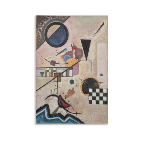 Tableau Kandinsky abstrait pour chambre, toile Sons contrastés 40 x 60 cm poétique