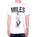T-shirt Miles Davis – Tabouret Portrait Miles Design 100% sous licence officielle Columbia Records - Blanc - Small