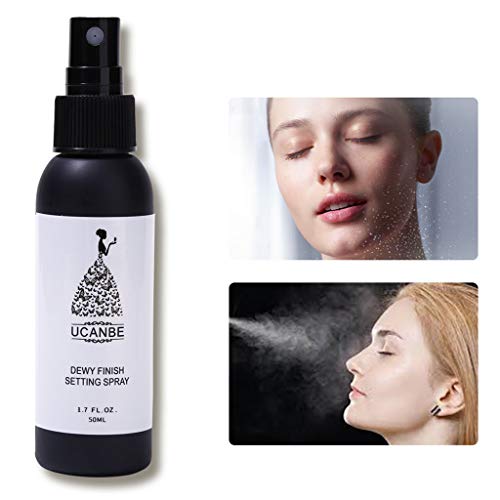 Preisvergleich Produktbild Cwemimifa Augen Concealer Hypoallergenic,UCANBE Makeup Revolution Finishing Spray Beleuchtendes Fixierspray 50ml,Schwarz