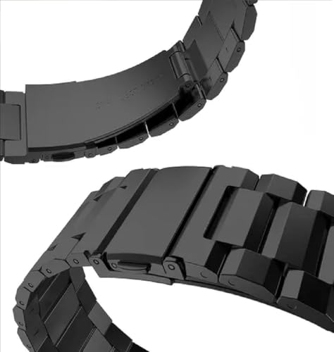 Pulseira Aço Inoxidavel (PRETA) Para Smartwatch Haylou Solar PLus/Solar Pro/Solar/Solar Lite/Solar 5
