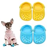 4 piezas de cocodrilos para perros pequeños, zapatos antideslizantes de colores caramelos, lindos zapatos de verano para mascotas, mini zapatos decorativos adecuados para mascotas, cocodrilo,