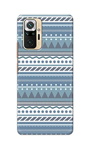 Image of Printed Hard Back Cover Case for Mi Redmi Note 10 Pro | Mi Redmi Note 10 Pro Max Back Cover (Seamless Geometric Tribal Pattern) -1803