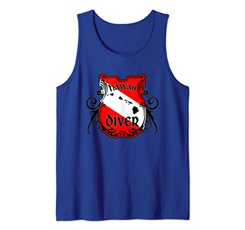 Hawaii Scuba Diver Shield Logo Scuba Gift Idea Tank Top