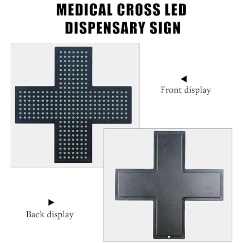 Luce a LED medica a forma di croce con catena sospesa, 3 modalità lampeggianti, a risparmio energetico, decorazione per clinica, farmacia, ospedale
