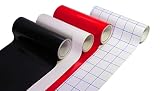 VViViD Self-Adhesive Craft Vinyl Multi-Color 12 Inch by 5 Foot Roll Bundle Including 12 Inch by 5 Foot Transfer Paper (3 Roll Gloss Bundle)