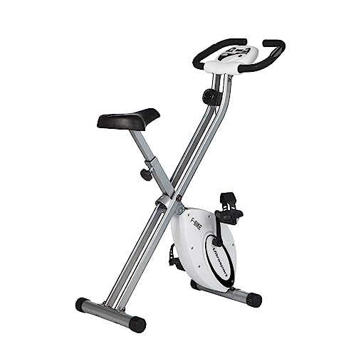 Ultrasport Unisex F-Bike Bicicletta di Esercizi, Peso Massimo 100 kg, Display LCD, Livelli di Resistenza Regolabili, con Sensori di Pulsazioni, Trainer per Atleti e Anziani Unisex Adulto, Grigio