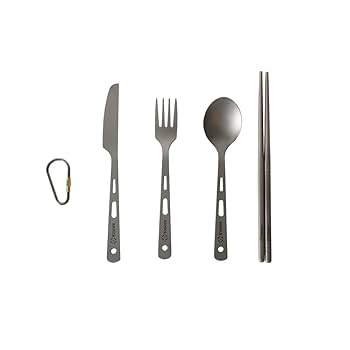 Amazon | S'more(スモア) Titanium Cutlery Set キャンプ