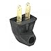 Cooper Wiring Bp84bk-sp 2 Wire Flat Angle Plug, Black